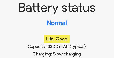 Vérifier la santé de la batterie du téléphone Android