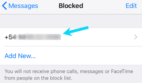 Connaître les numéros bloqués sur l'iPhone