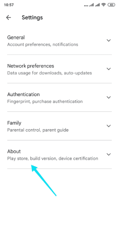 Mise à jour de Google Play Store