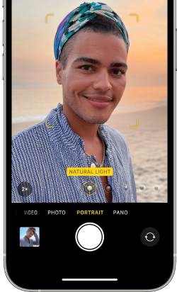 mode portrait sur appareil photo iphone