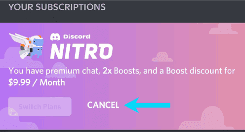 Comment se désabonner de Discord Nitro