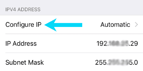 Définir une adresse IP statique pour un iPhone