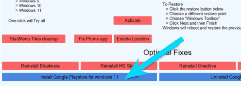 Installez Google Play sur Windows 11