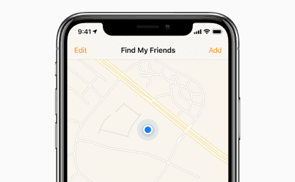 Appliquer Find My Friends