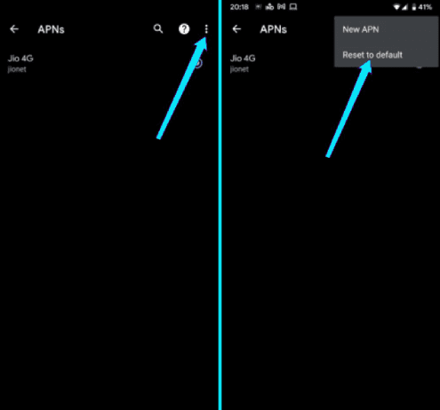 Réinitialiser l'APN sur Android