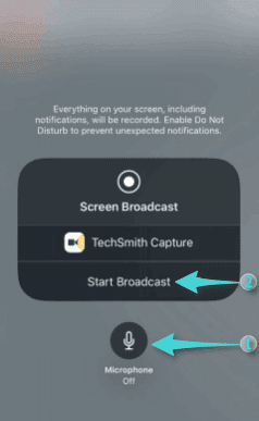 Enregistrez l'écran de l'iPhone avec l'audio via l'application Techsmith