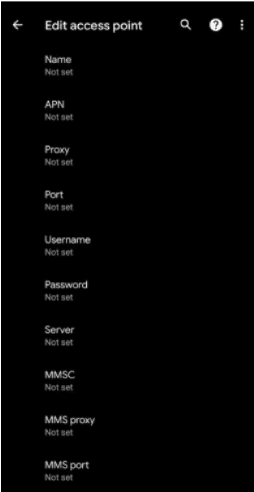 Réglage manuel de l'APN sur Android