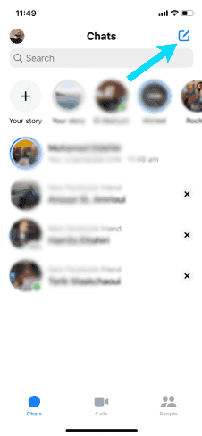 Créer une nouvelle conversation sur Messenger