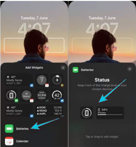 Comment afficher le pourcentage de batterie sur l'écran de verrouillage de l'iPhone