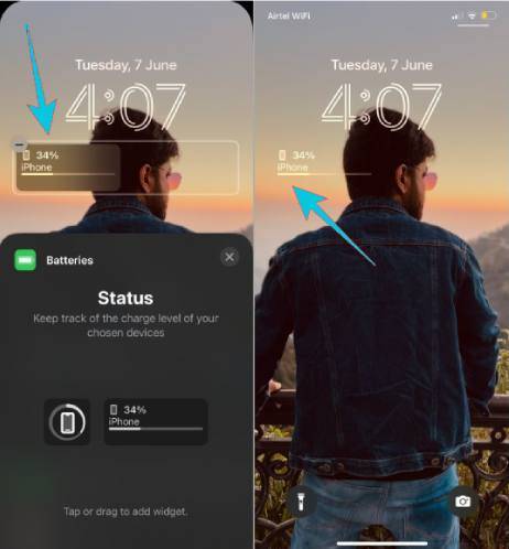 Afficher le pourcentage de batterie sur l'écran de verrouillage de l'iPhone