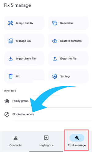 Comment voir les numéros bloqués sur Android
