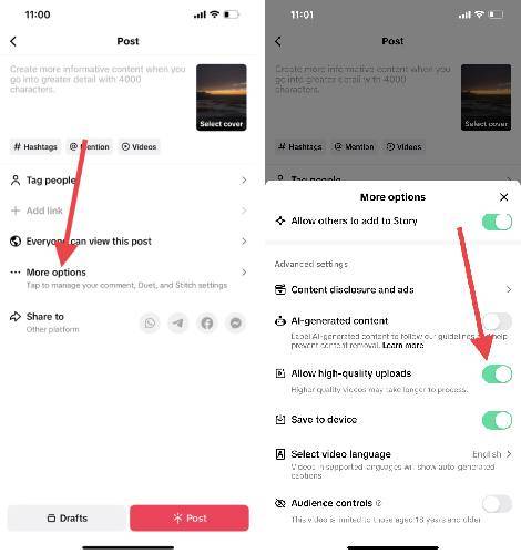 Comment publier une vidéo sur TikTok en haute qualité