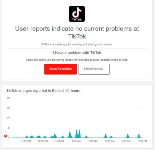Vérifiez si les serveurs TikTok sont en panne