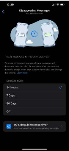 Comment activer la suppression automatique des messages Whatsapp