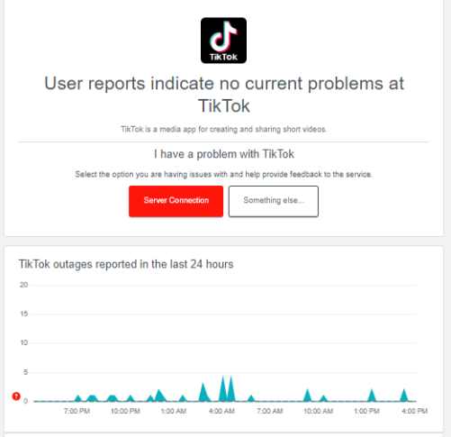 تحقق مما إذا كانت خوادم تيك توك معطلة