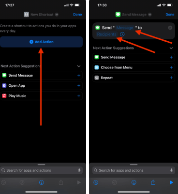 استخدام تطبيق Shortcuts لجدولة رسالة على الايفون